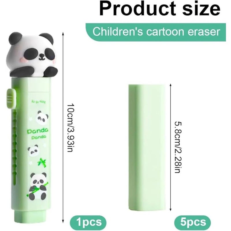Generic 2 Pack Retractable Rubber Stick Erasers-Unique Space Travel, Panda, and Unicorn Themes for Precise Erasing, Clean Storage & Everyday Use-Ideal for Students, Artists, and Professionals Random selection  - Image 3