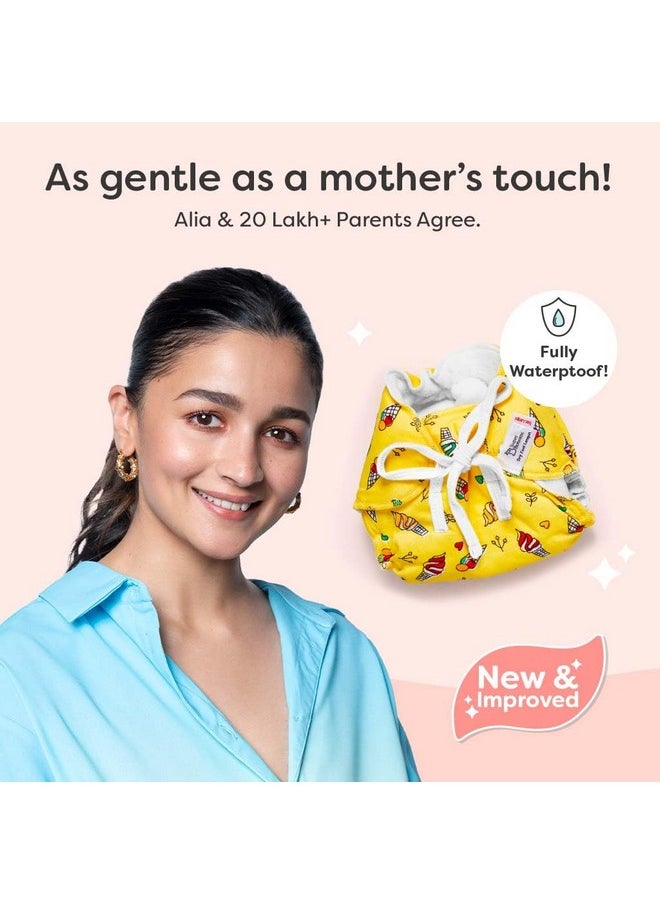 Superbottoms Superbottoms First Love Dryfeel Langot For Newborn Baby | No Mess Langot | Premium Cotton Padding (No Sponge) | Ultra-soft | Mess-free Diaper-free Time | 0-9M | (Sweet Tooth, Pack Of 3, Small).  - Image 3