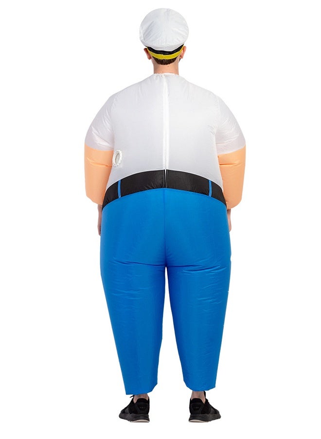 زي المدرب قابل للنفخ للبالغين - انفجر بدلة التمرين - سريع التضخم مع مروحة مدمجة ، 190T بوليستر - لعيد الهالوين ، واللياقة البدنية ، والكوسبلاي والصالة الرياضية - Image 5