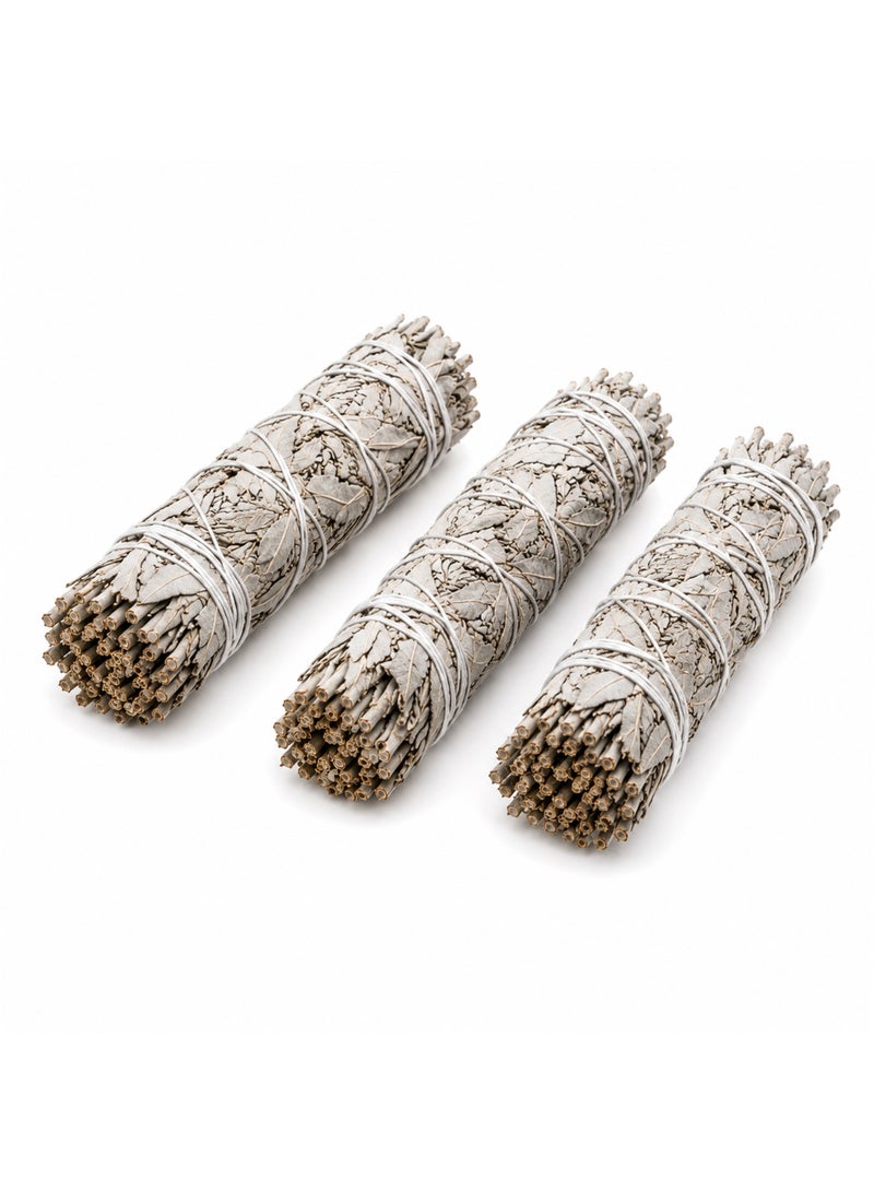 OGOC White Sage Smudge Sticks California Sage Sacred Sage Natural Aromatic Incense Premium Grade Handcrafted Smudge Bundle for Incense Burning Meditation Spiritual Rituals Home Fragrance - Image 4