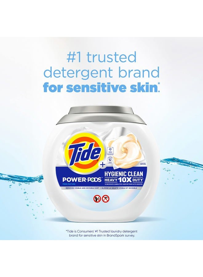 Tide Hygienic Clean Heavy Duty 10x Free Power PODS Laundry Detergent, 63 count, Unscented, For Visible and Invisible Dirt  - Image 2