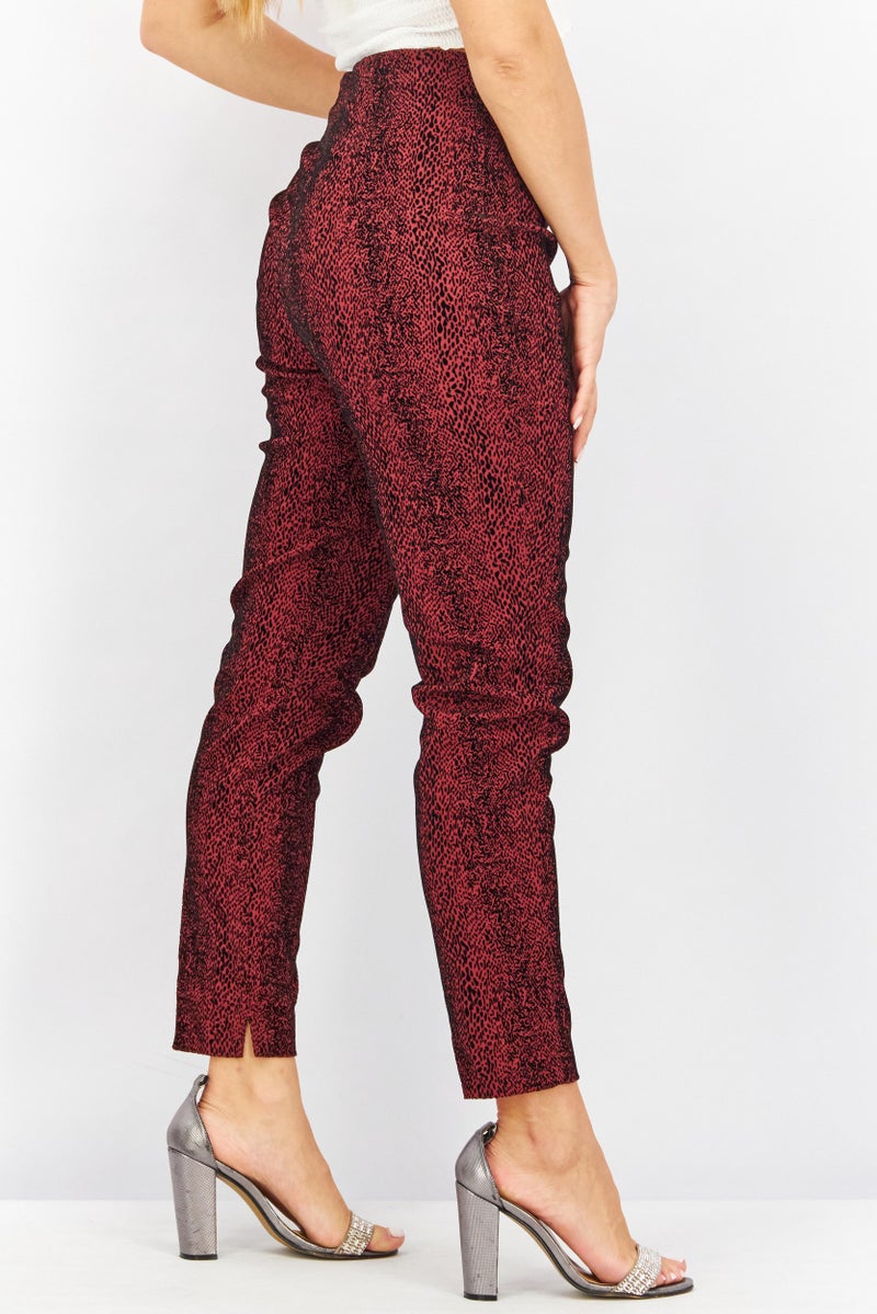 Alfani Women Skinny Fit Allover Print Pull On Pants, Brown and Black - Image 2