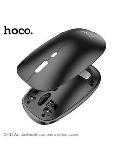 hoco. HOCO GM15 Business USB Wireless Computer Mouse-- 2.4G Dual-Channel with Comfortable Design and Smooth Tracking with PC, Mac, Laptop and Tablets - White  - Image 2