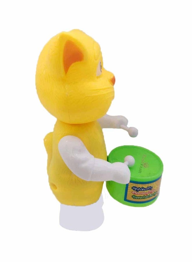 ROSEFAIR Funny Key-Operated Cute Drummer Toy with Drumming and Dancing Action Musical Rattle Toys for Kids, Multicolor (New-Yell Bili-CAT Kitty-) - Image 4