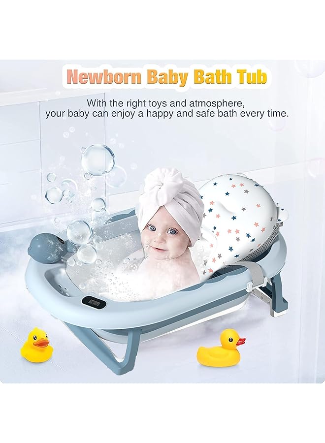 إيروريكس حوض استحمام للأطفال قابل للطي، أساسيات حمام الأطفال، حوض استحمام للأطفال حديثي الولادة وحتى الأطفال الصغار، محمول، مناسب للسفر - Image 3