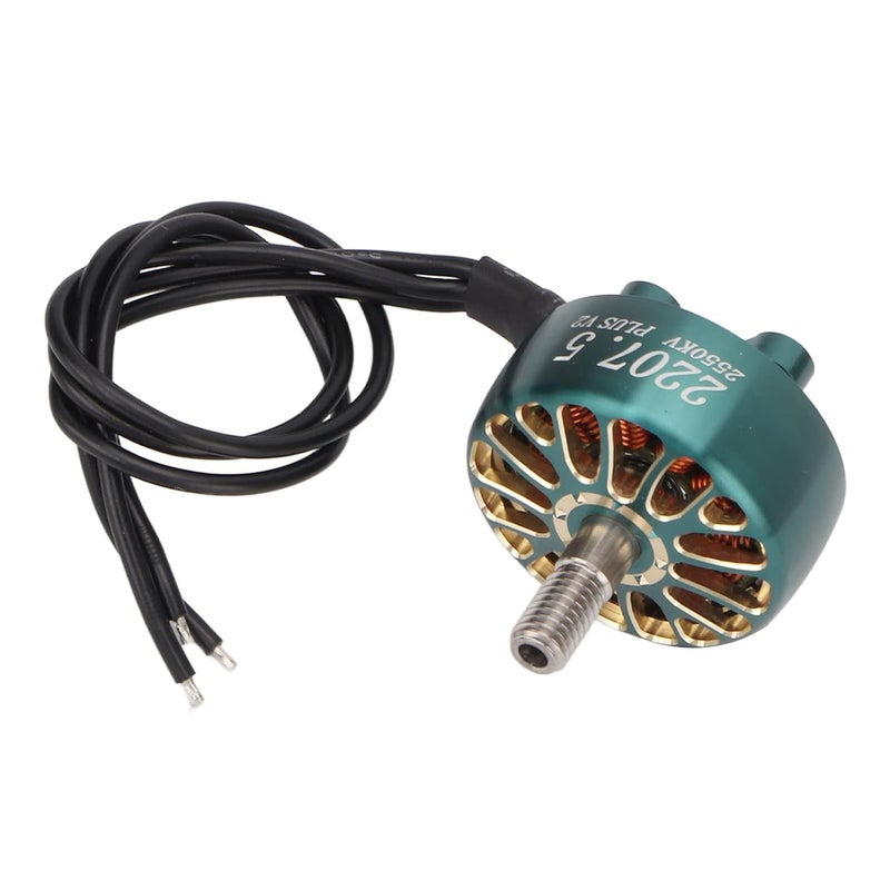 Brushless Motor Kit 4 Sets, 5mm Shaft, Aluminum Alloy, Cyan - High Efficiency Copper Coil, Electronic Speed Controller with RGB LED, Racing Drone Parts (2550KV) - Image 2