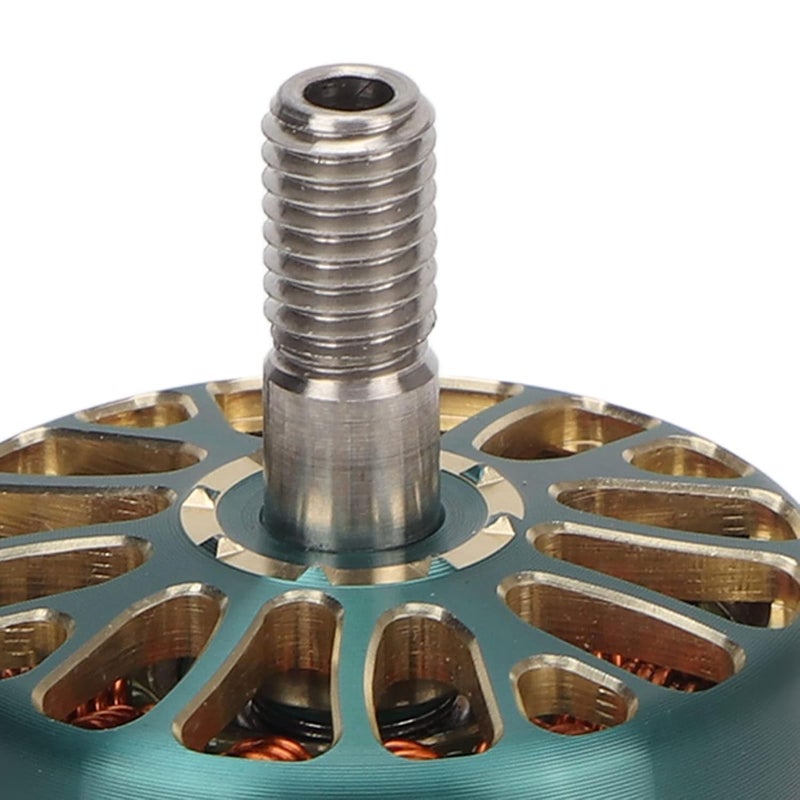Brushless Motor Kit 4 Sets, 5mm Shaft, Aluminum Alloy, Cyan - High Efficiency Copper Coil, Electronic Speed Controller with RGB LED, Racing Drone Parts (2550KV) - Image 5