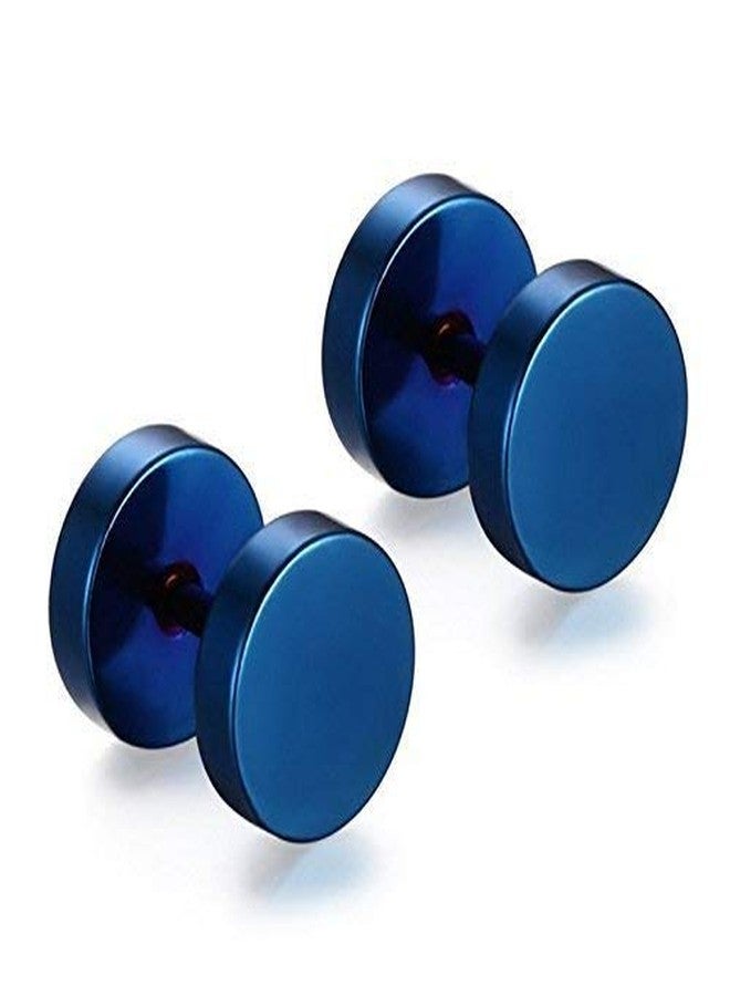 MEENAZ Jewellery Stainless Steel Black Blue Combo Studs Earings/Earring For Men/Boys/Boyfriend/ - BALI-M911 - Image 1
