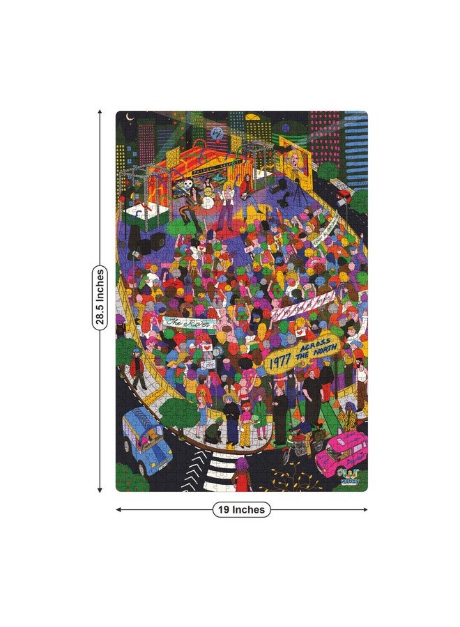 Webby Webby Rock Concert Illustration Wooden Puzzle | Best Gift for Teenager | Fun & Challenging| Puzzle for Adult & 14+ Kids, 1000 Pieces Puzzle - Image 2