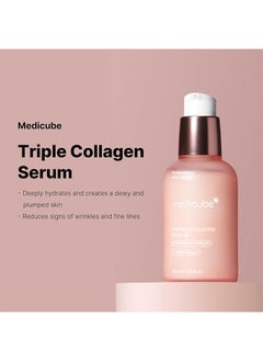 Medicube Triple Collagen Serum 1.85 fl.oz, Glass Gloss Essence Containing Triple Collagen Complex, Nourish Dull Skin Deeply Hydrates, A Lightweight Serum with Niacinamide and Hyaluronic Acid, for All Skin Type  - Image 2