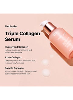 Medicube Triple Collagen Serum 1.85 fl.oz, Glass Gloss Essence Containing Triple Collagen Complex, Nourish Dull Skin Deeply Hydrates, A Lightweight Serum with Niacinamide and Hyaluronic Acid, for All Skin Type  - Image 4