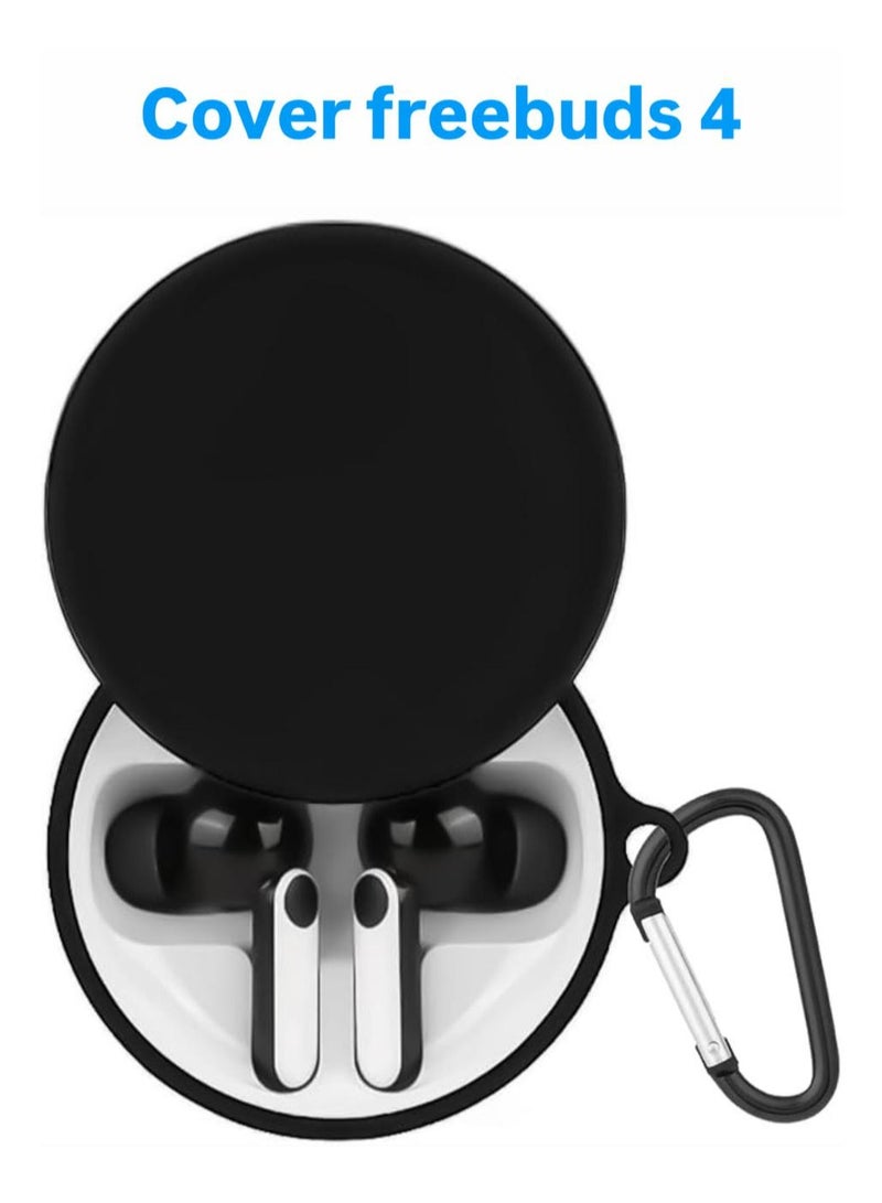 Silicone Case for Oraimo FreeBuds 4 - Black - Image 1