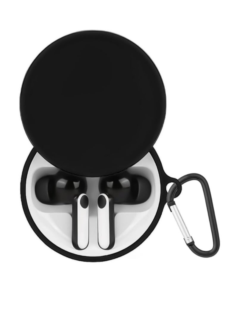 Silicone Case for Oraimo FreeBuds 4 - Black - Image 2