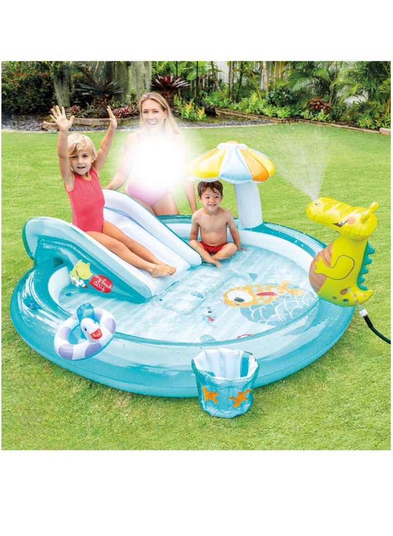 INTEX Pool with Water Gun and Slide For Kids-2.03x1.73x0.89 m - Image 2