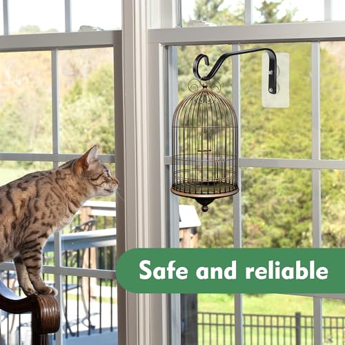 DECOHS 3 Pcs Window Bird Feeder Hanger Hook- Strong Load-Bearing Hanging Bird Feeder Hooks- Window Mounted Bird Feeder Bracket for Bird Feeders, Wind Chimes & Plants (Bird Feeder Not Included) - Image 5