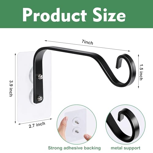 DECOHS 3 Pcs Window Bird Feeder Hanger Hook- Strong Load-Bearing Hanging Bird Feeder Hooks- Window Mounted Bird Feeder Bracket for Bird Feeders, Wind Chimes & Plants (Bird Feeder Not Included) - Image 4