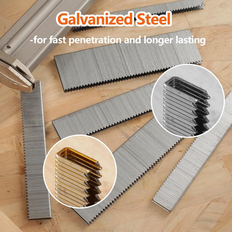 SITLDY 1000-Count 3/4 Inch Length 18 Gauge 1/4 Inch Narrow Crown Staples, Heavy Duty Beveled Chiseled Pointed Galvanized Staples, for Pneumatic, Electric 18GA Stapler Gun - Image 4