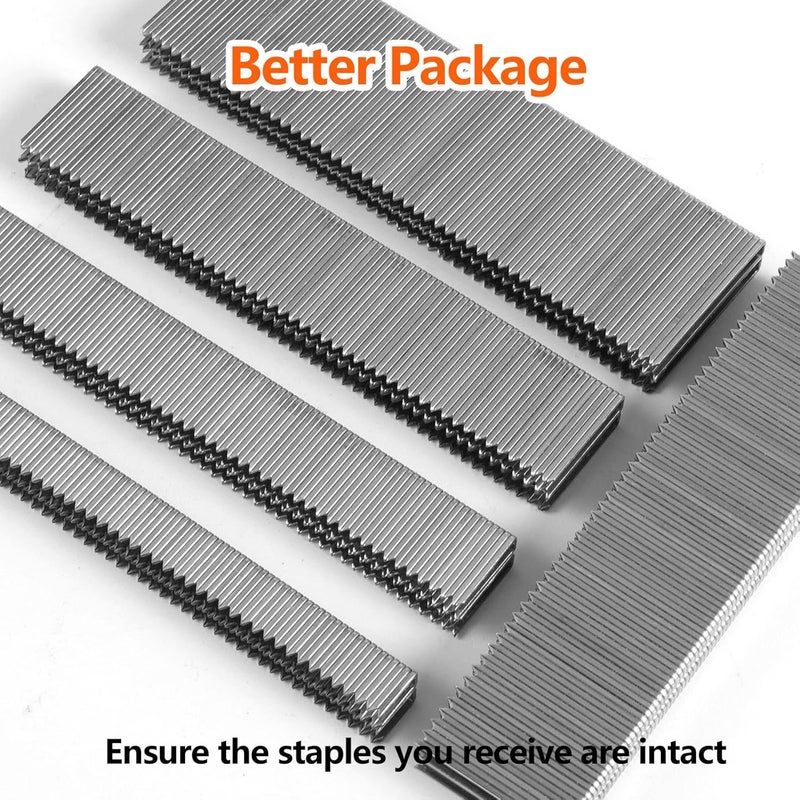 SITLDY 1000-Count 3/4 Inch Length 18 Gauge 1/4 Inch Narrow Crown Staples, Heavy Duty Beveled Chiseled Pointed Galvanized Staples, for Pneumatic, Electric 18GA Stapler Gun - Image 3