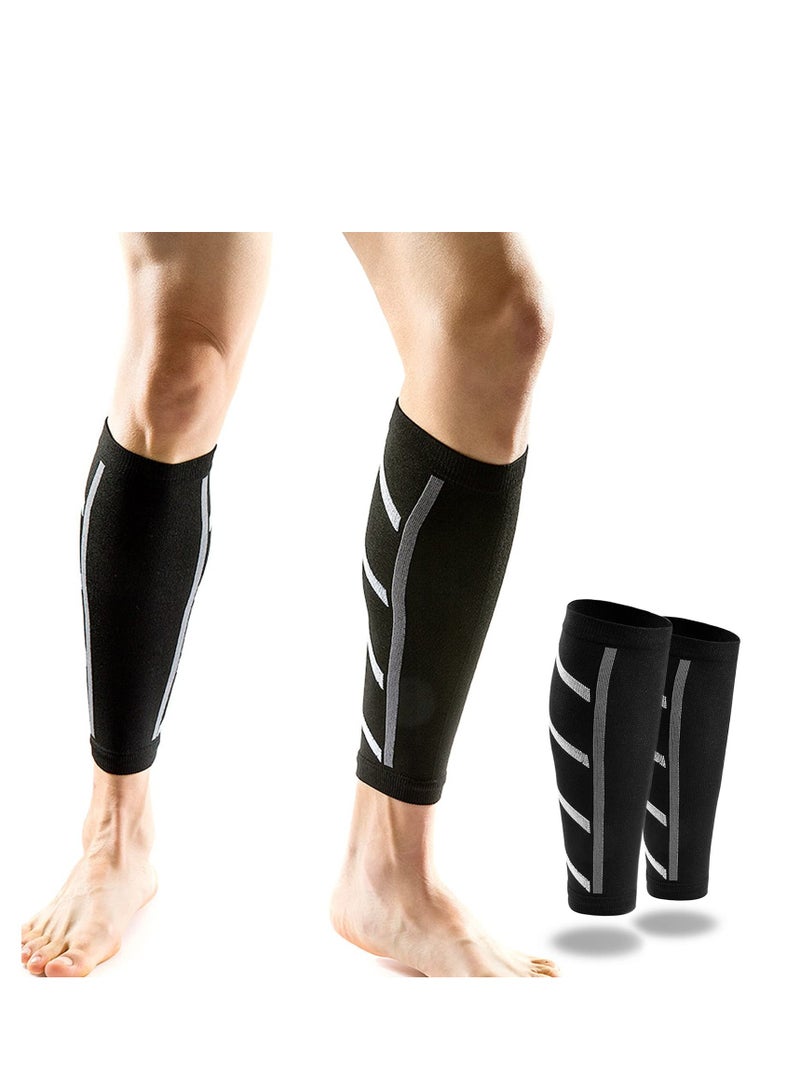 Calf Compression Sleeves for Pain Relief, Shin Splint Support, and Muscle Cramps - Ideal for Running, Injury Recovery, and Enhanced Leg Support. - Image 1
