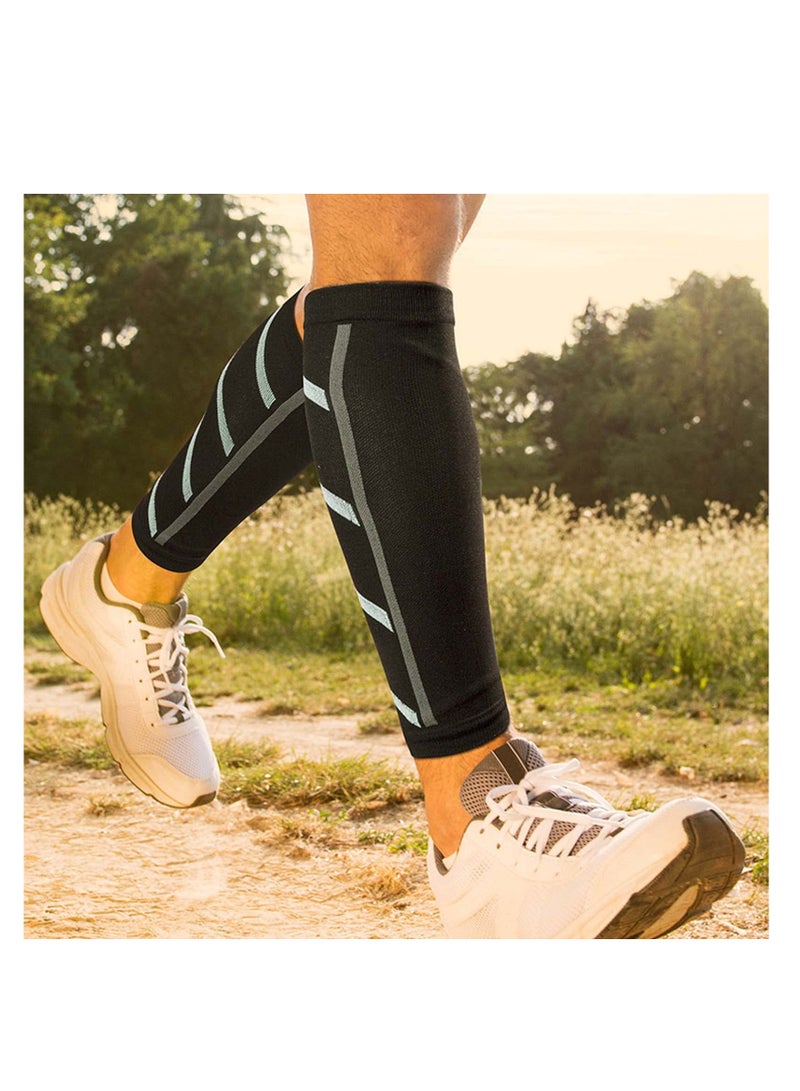 Calf Compression Sleeves for Pain Relief, Shin Splint Support, and Muscle Cramps - Ideal for Running, Injury Recovery, and Enhanced Leg Support. - Image 4