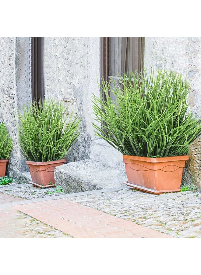 DVGUN SLanC 8 Bundles Artificial Grass Plants Fake Bushes Artificial Shrubs Wheat Grass Greenery for House Plastic Outdoor UV Resistant Faux Grass (Pack of 8) - Image 5