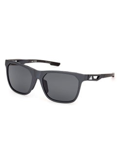Adidas Matte Black Smoke Polarized Acetate Sunglasses  - Image 2