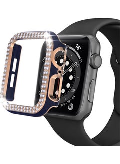 Techmaster Apple Watch 7 41MM Compatible Double Row Polished Stone Rubber Case Cover  - Image 1