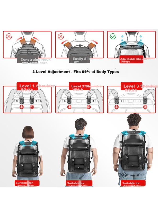 Swicky Extra Large Capacity Men's Backpack New Multifunctional Business Travel Lightweight Laptop Bag - Image 2