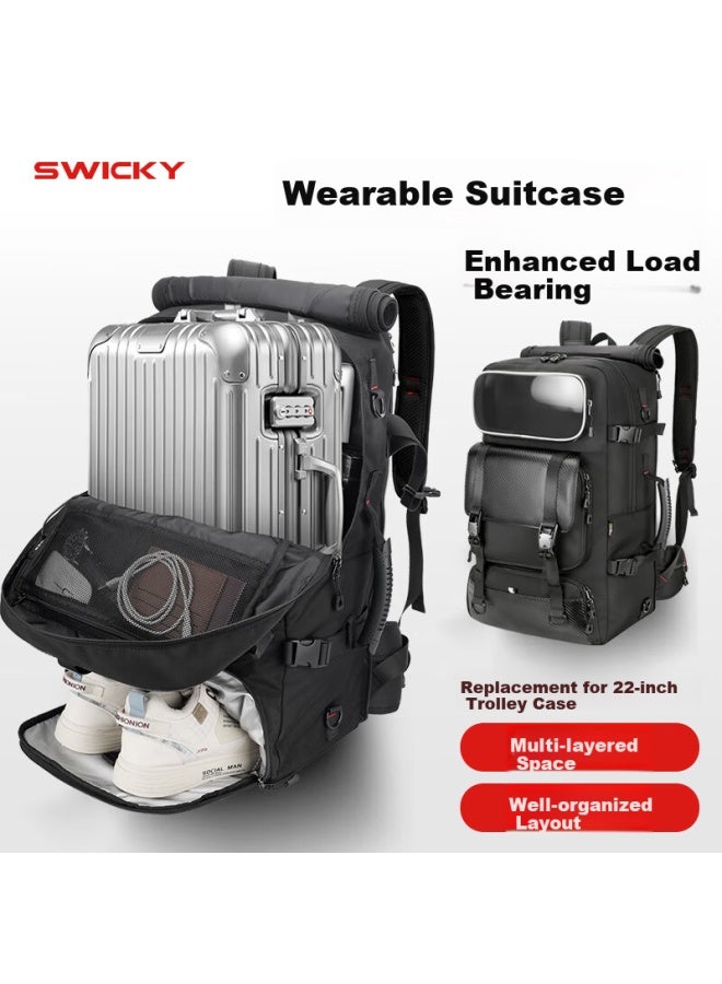 Swicky Extra Large Capacity Men's Backpack New Multifunctional Business Travel Lightweight Laptop Bag - Image 4