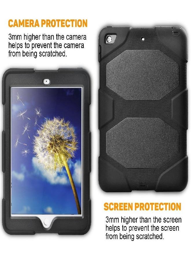 Azzsy - Azzsy iPad Pro 10.5 Case,[Kickstand]Slim Heavy Duty Shockproof Rugged Case Three Layer Hard PC+Silicone Hybrid High Impact Resistant Full Body Protective Case,Black - Image 1