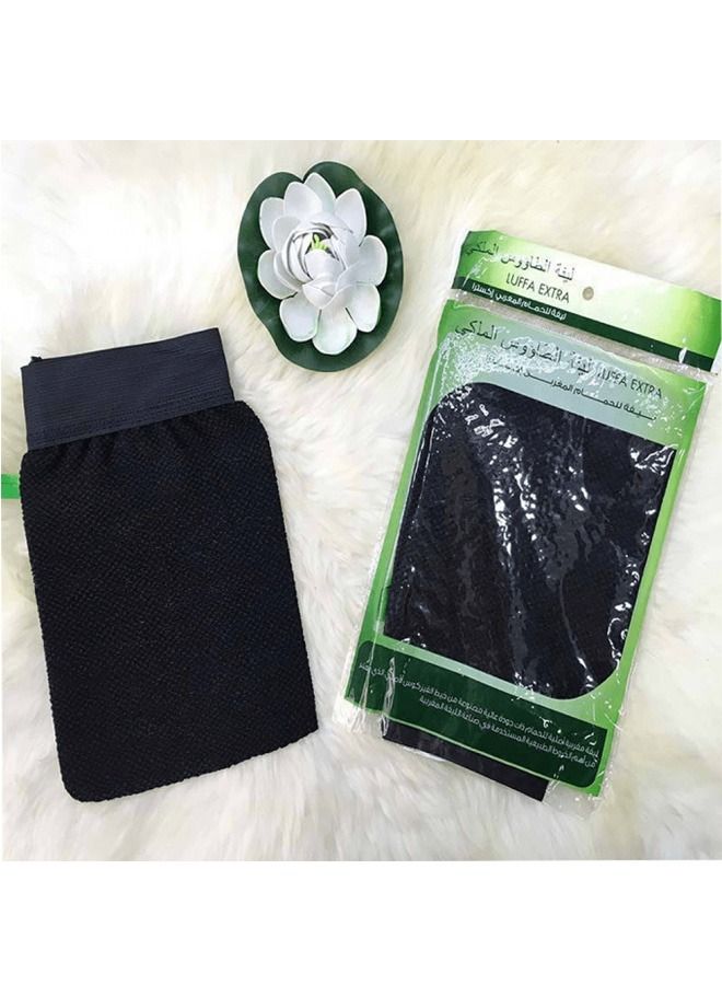 Taous Moroccan Luffa Bath Gloves Regular Black  - Image 2