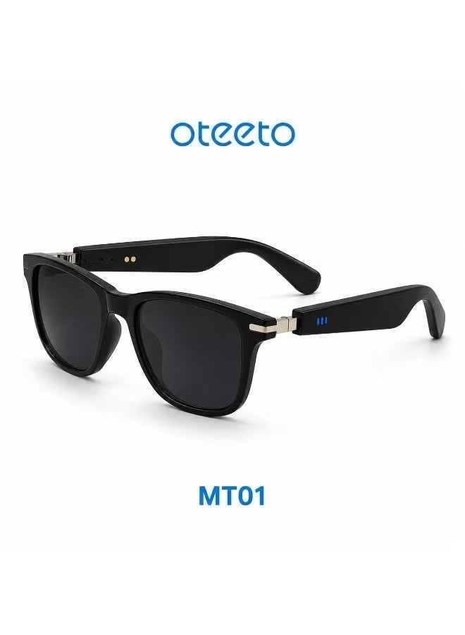 أوتيتو نظارات شمسية صوتية ذكية Oteeto MT01 مع مكالمات بلوتوث وتحكم باللمس والموسيقى ومساعد صوتي ومقاومة للماء IP67 - أسود - Image 2