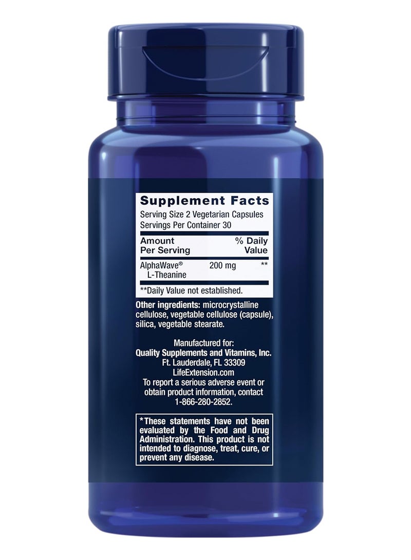 Life Extension Ltheanine 100 Mg 60 Vegetarian Softgels - Image 2