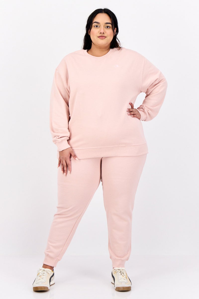 Champion Women Plus Size Long Sleeves Outdoor Sweatshirts, Pink  - Image 2