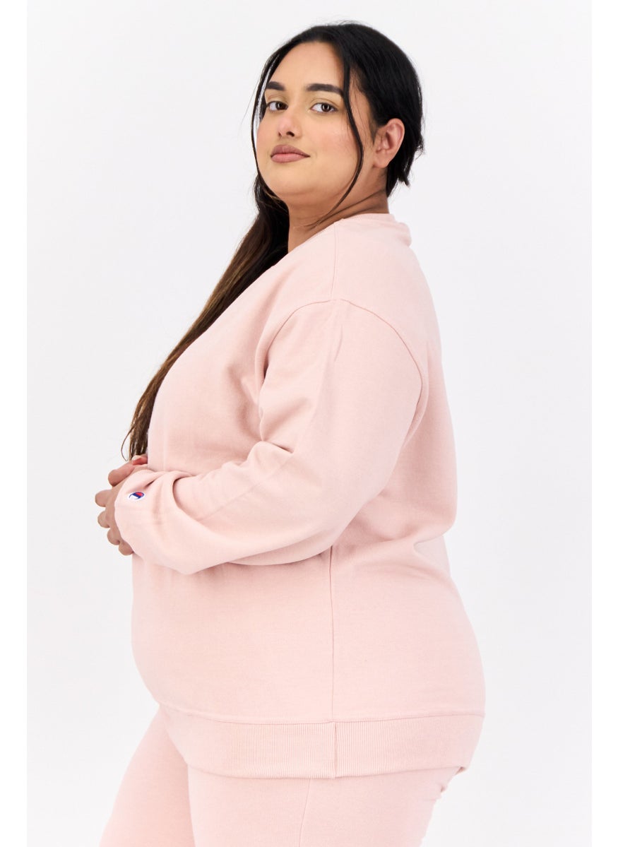 Champion - Women Plus Size Long Sleeves Outdoor Sweatshirts, Pink - Image 1