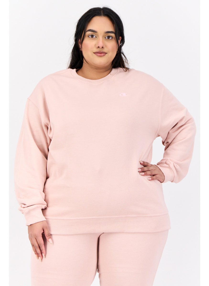 Champion - Women Plus Size Long Sleeves Outdoor Sweatshirts, Pink - Image 1