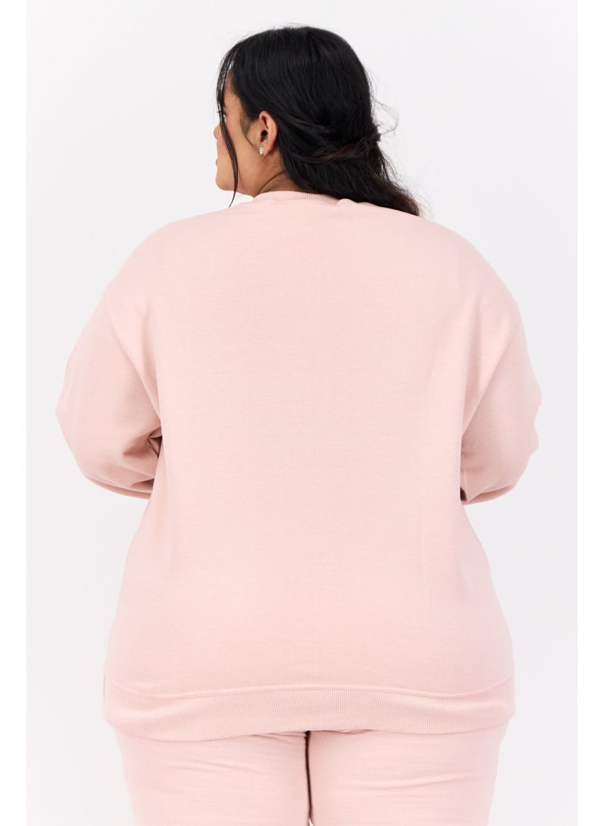 Champion - Women Plus Size Long Sleeves Outdoor Sweatshirts, Pink - Image 1