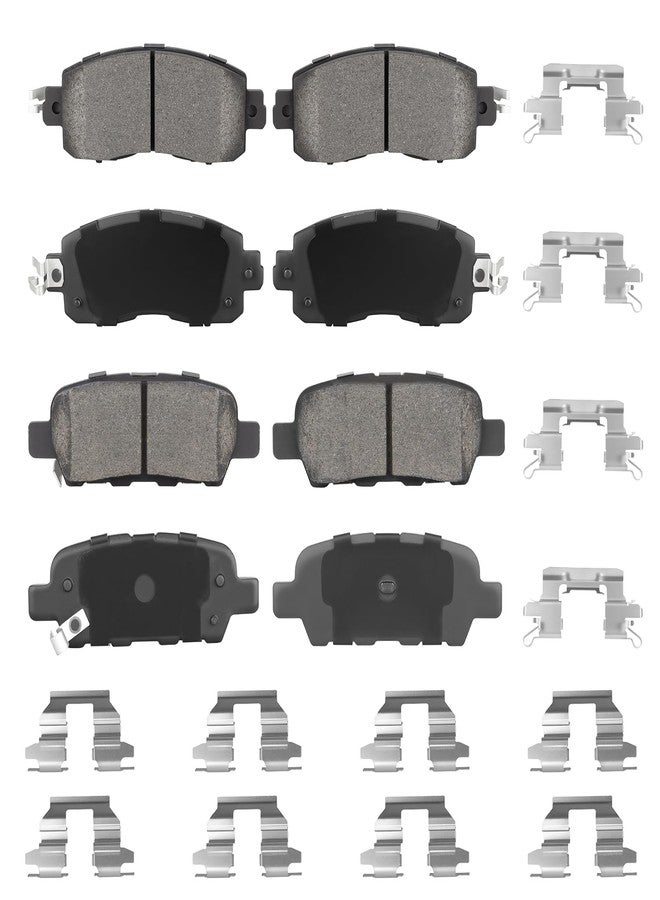 AEagle طقم تيل فرامل أمامي سيراميكي وخلفي شبه معدني لسيارة نيسان ألتيما 2013-2019 (8 قطع) - Image 1