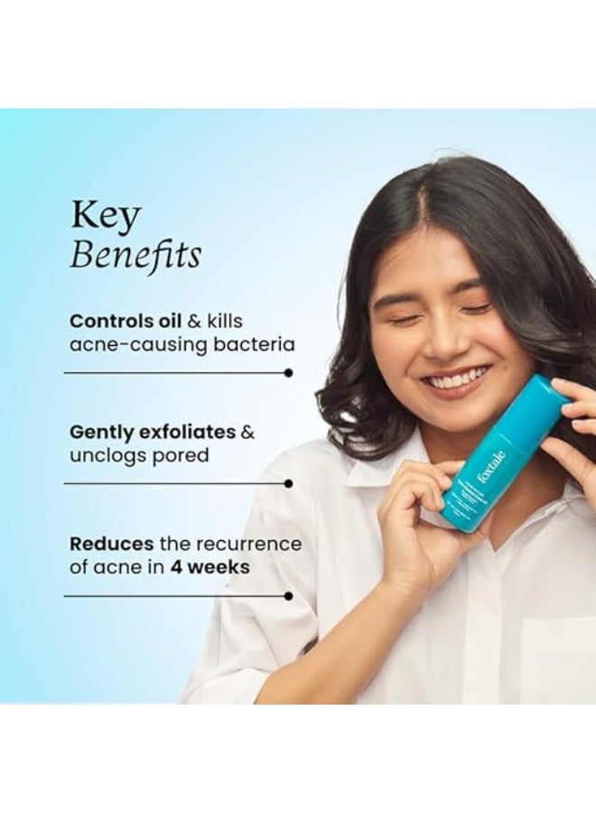 foxtale 2% Salicylic Acid Face Wash for Oily & Acne Prone Skin, Controls Oil & Kills Acne Causing Bacteria, Acne Control Cleanser for Men & Women - 100 ml - Image 5