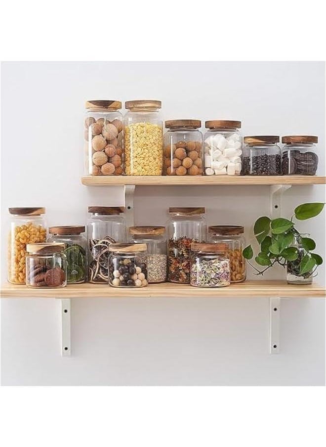 HOOKOR 2 Pcs Glass Food Storage with Airtight Lid, Kitchen Canisters, Clear visible Jar for Coffee Bean, Cookie, Candy, Spices (1000ml)  - Image 4