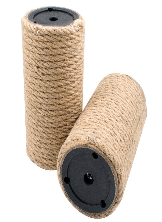 MiDube 2 Pack Cat Scratching Posts Jute Rope Replacement Scratcher Refill Post for Cats Cube Tower Kittens Scratch Pole Perch Interactive Toys Carpeted Furniture Accessories Deterrent Tree 4.92 " - Image 1