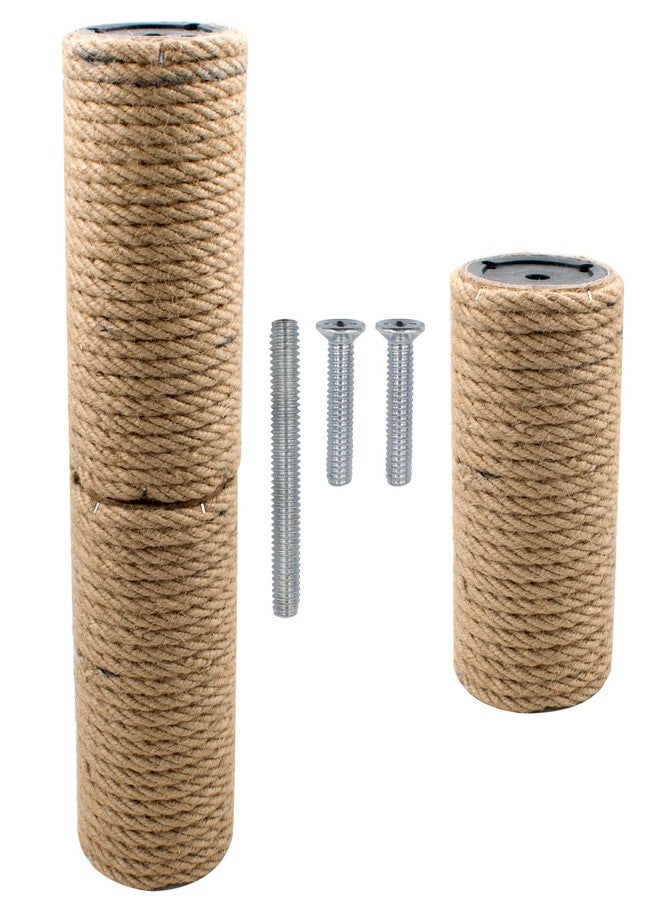MiDube 2 Pack Cat Scratching Posts Jute Rope Replacement Scratcher Refill Post for Cats Cube Tower Kittens Scratch Pole Perch Interactive Toys Carpeted Furniture Accessories Deterrent Tree 4.92 " - Image 3