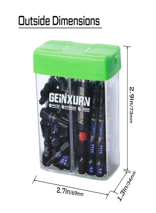 Geinxurn Impact Security Torx Screwdriver Bits Set,43 Pcs(TT7-TT40) Magnetic 1”& 2” Long S2 Steel Hollow Torx Driver Bits with Magnetic Bit Holder Storage Colorful Box - Image 5