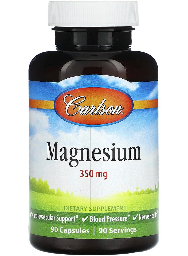 Carlson Magnesium, 350 mg, 90 Capsules