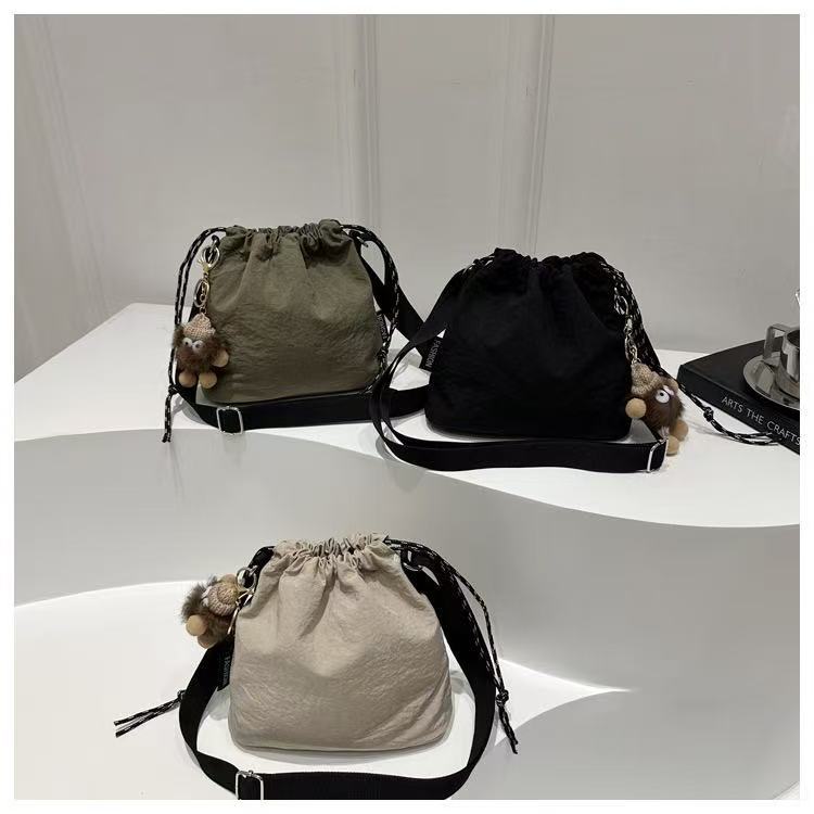 Trendy Nylon Bucket Bag for Women 2026 Summer School Shoulder Crossbody - Image 4