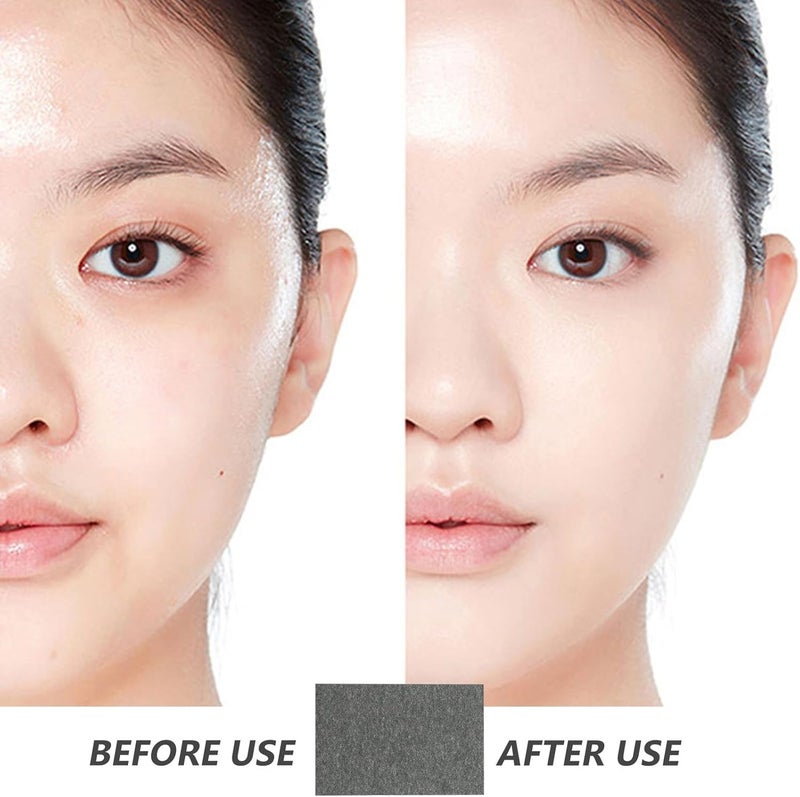 Facial Oil Absorbing Paper Blotting Sheets 200pcs X 2 Sets Charcoal Oil Control Face Cleaning Tissues for Oily Skin Care and Makeup Touch-up - Image 3