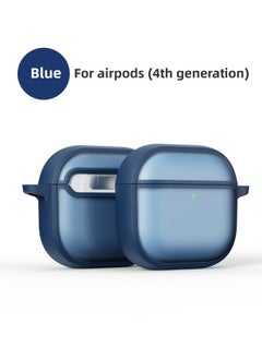 For Apple Airpods 4 Generation Bluetooth Headset Protective Case Frosted Drop-resistant AirPods3/2 Generation Protective Case-Color:Blue-Applicable Model:Airpods Pro