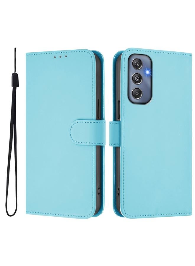 S-TOP Case For Samsung Galaxy M34 5G / F34 5G Skin Feel Solid Color Leather Phone Case with Lanyard - Image 2