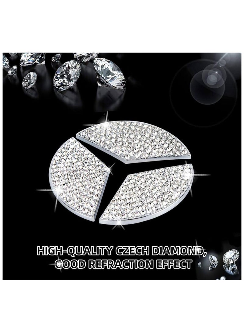 Mercedes Steering Wheel Mercedes Benz Logo Diamond Emblem Sticker Steering Wheel Emblem Decorative Sticker for Benz A B C E G CLA CLS GLE GLC GLK GLA ML (45) - Image 5