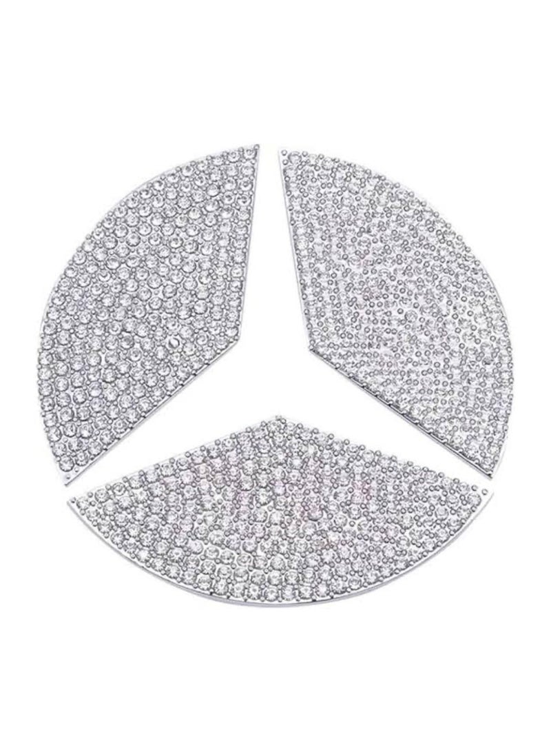 Mercedes Steering Wheel Mercedes Benz Logo Diamond Emblem Sticker Steering Wheel Emblem Decorative Sticker for Benz A B C E G CLA CLS GLE GLC GLK GLA ML (45) - Image 1